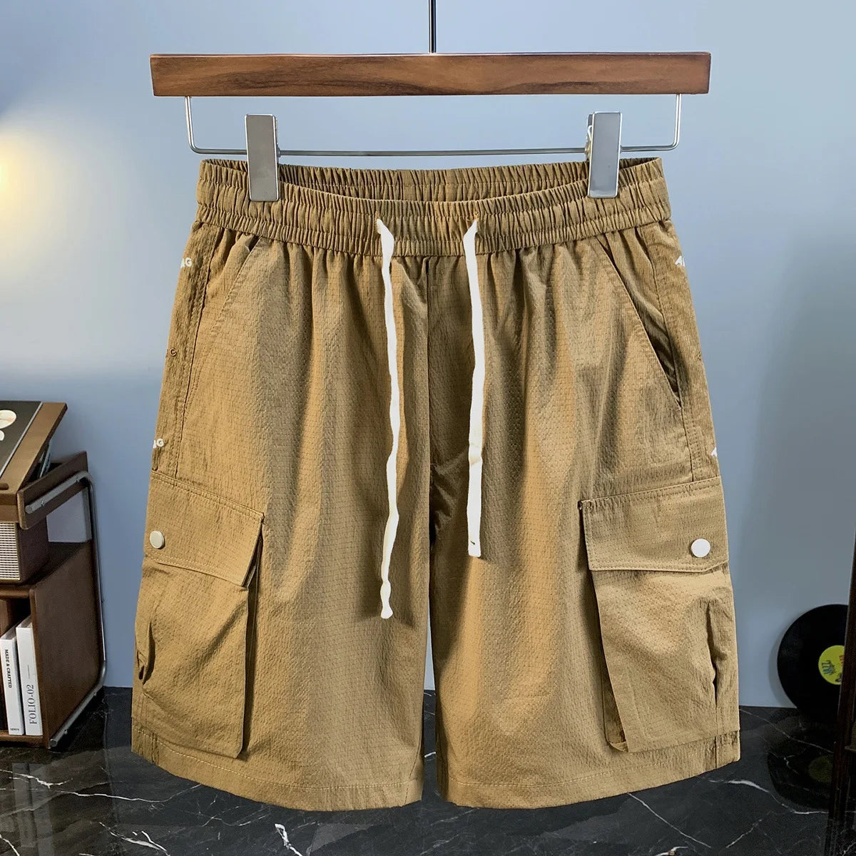 Work shorts for men in summer, thin, cool, breathable, outdoor, loose, elastic, versatile beach pants